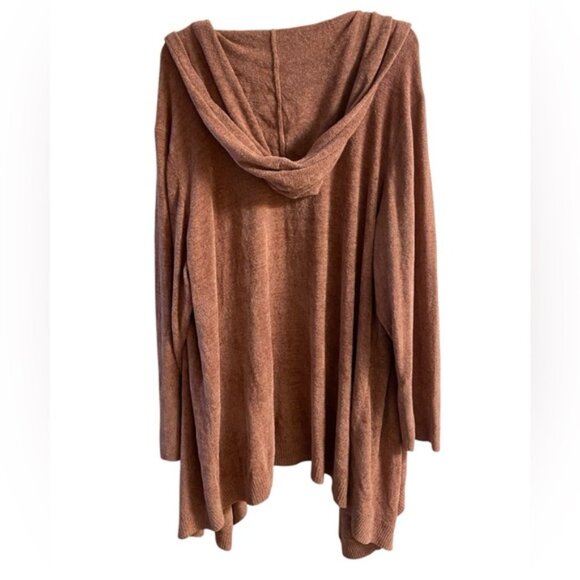 Barefoot Dreams cozy chic lite seashore sweater cardigan hooded 3X - Picture 2 of 9